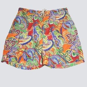 Polo Ralph Lauren Paisley Swim Trunks Mens Large Colorful Mesh Lined